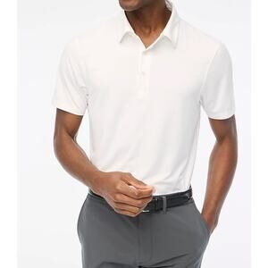 NWT J.Crew Performance Polo Shirt In White Size XL